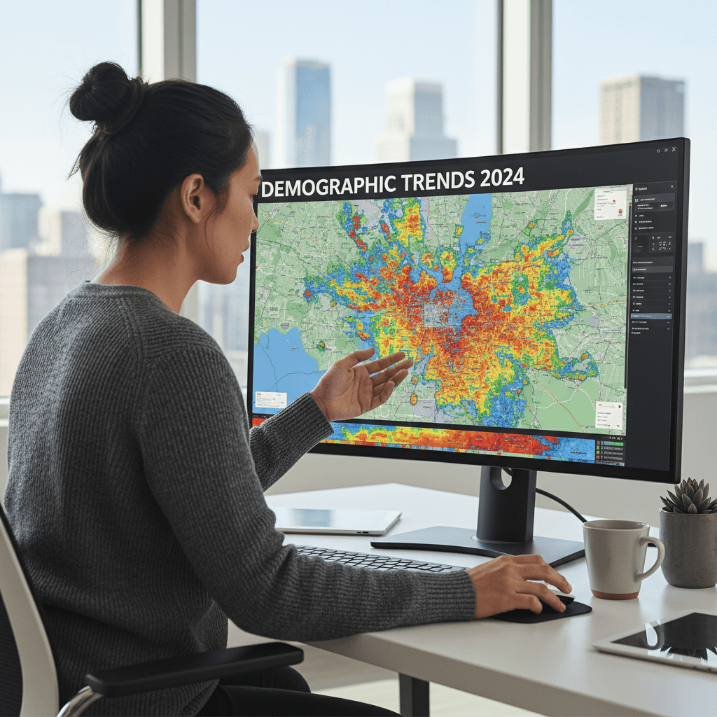 Demographic data analysis on a map